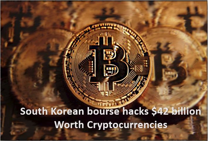 South Korean bourse hacks $42 billion Worth Cryptocurrencies 